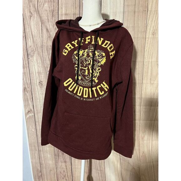 WBEI Harry Potter Gryffindor Quidditch Hoodie Burgundy - Picture 2 of 8